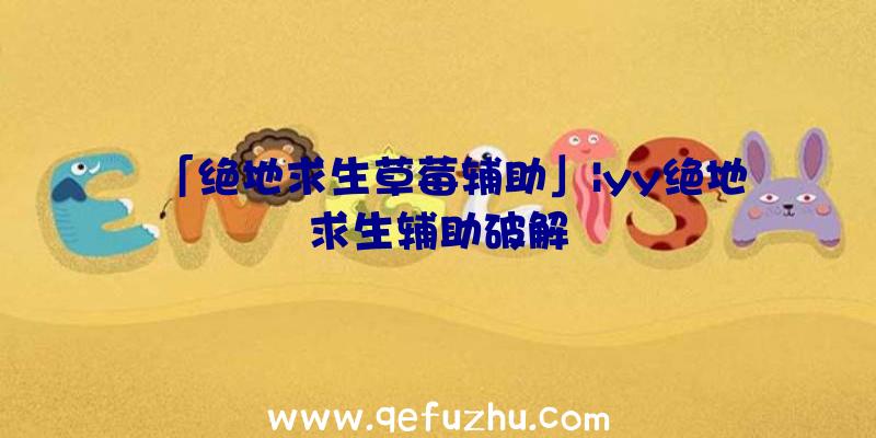 「绝地求生草莓辅助」|yy绝地求生辅助破解